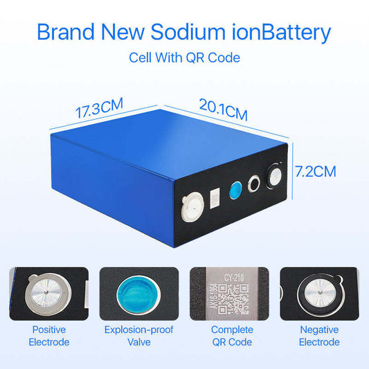 3.1v 210ah Sodium Ion Battery Cell 4000 Cycle 210ah Prismatic Cell Na Ion Battery Energy Storage Electric Vehicle