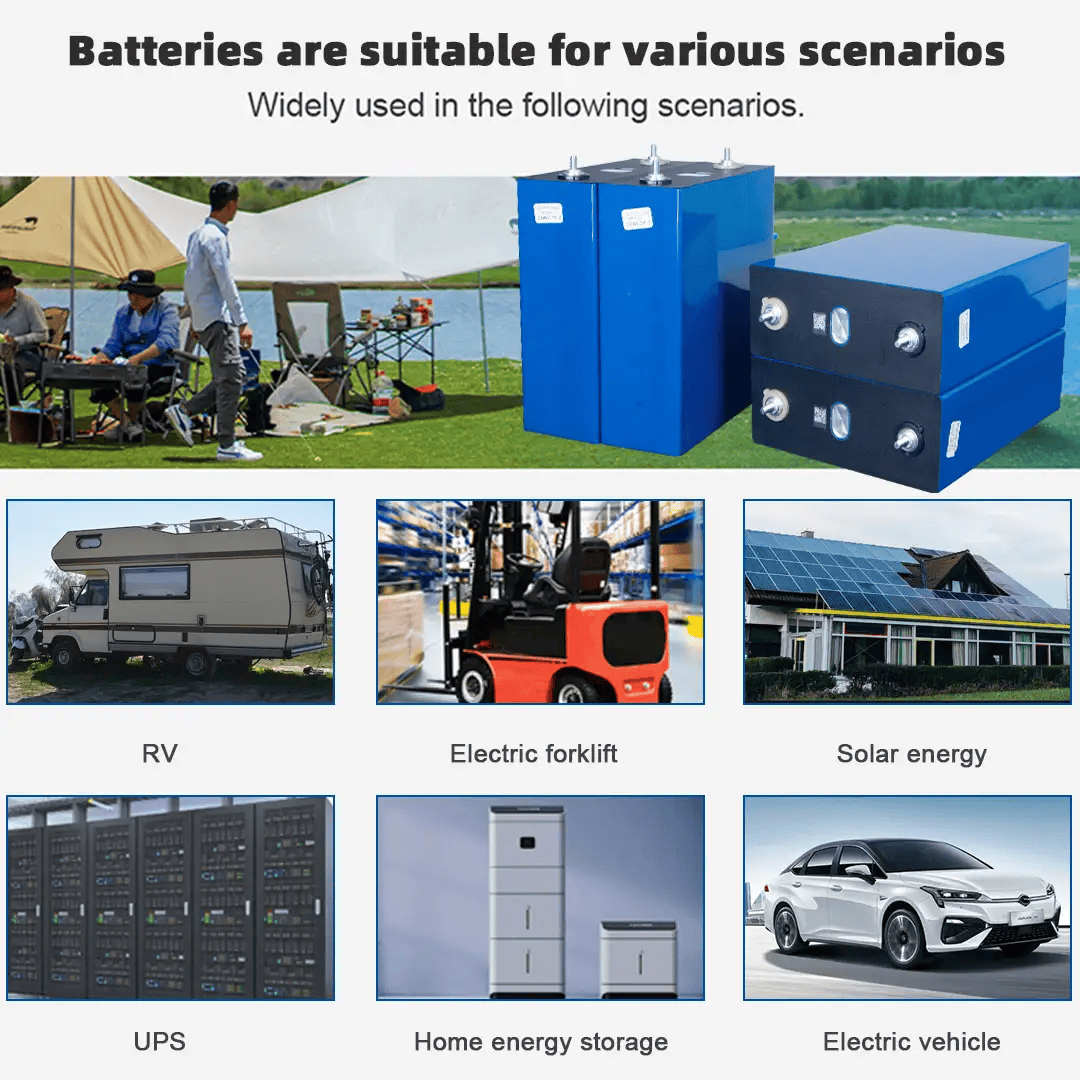 Batterie Lishen 3,2 V 280 Ah prismatique LiFePO4 rechargeable, qualité A, pour véhicules électriques et camping-cars. Alimentation solaire. 