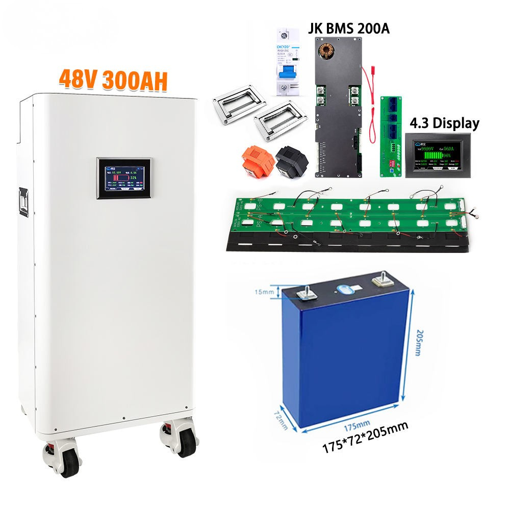 Boîtier de batterie LiFePO4 48 V JK 16S à monter soi-même, 280 Ah-314 Ah, stockage solaire 
