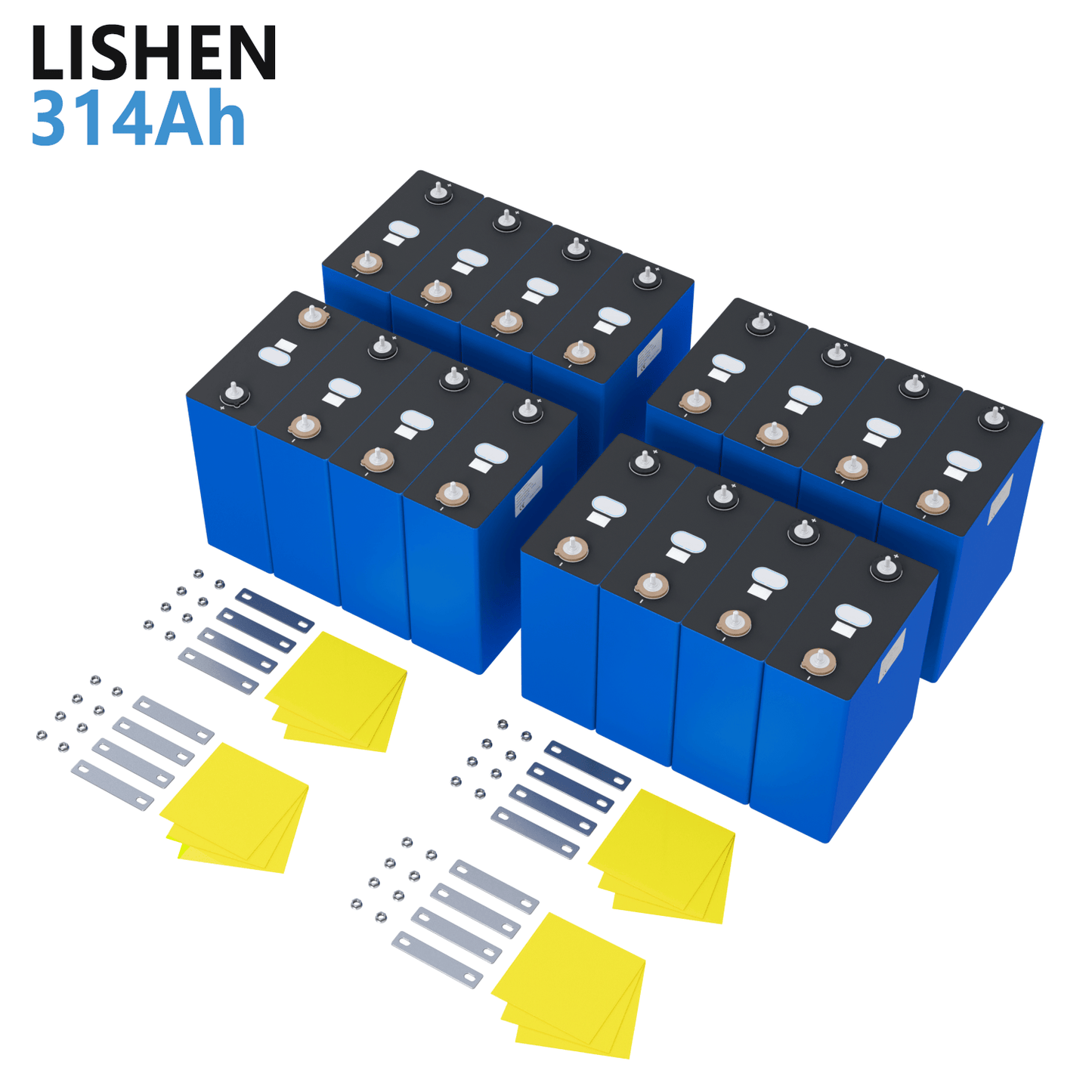 Lot de 4 batteries Lifepo4 EVE (MB31) 3,2 V 314 Ah de catégorie A, rechargeables pour véhicules électriques