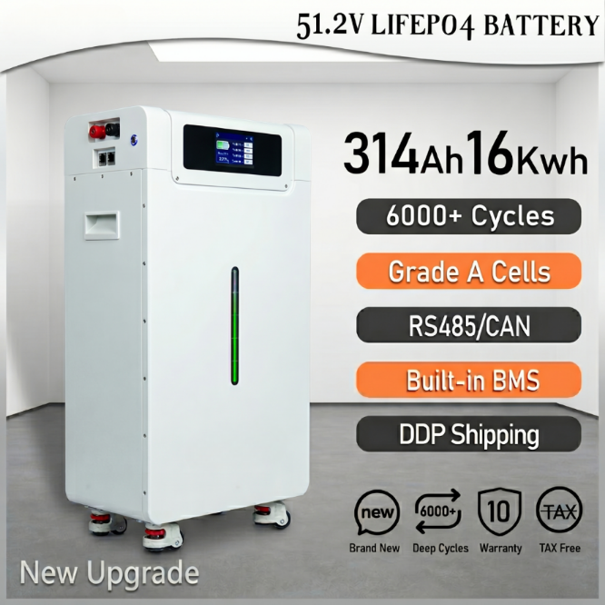 51.2V 314Ah 16KWh assembled battery packs,EU warehouse