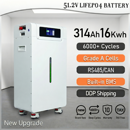 51.2V 314Ah 16KWh diy battery case,with all accessories use for assemble battery packs EU warehouse