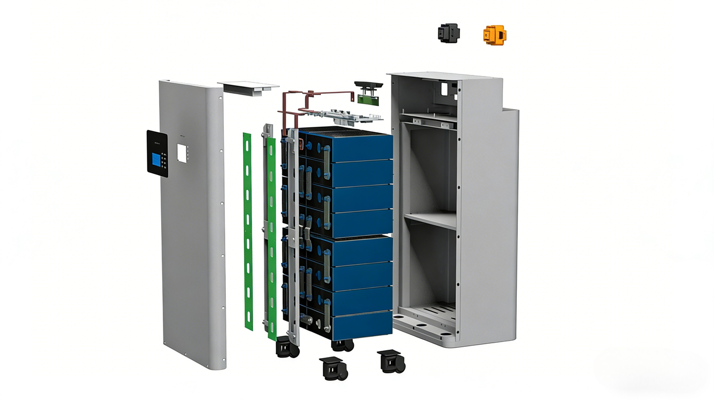 PACKS DE BATTERIES ESS à montage vertical 51,2 V 280 Ah 314 Ah 16 kWh