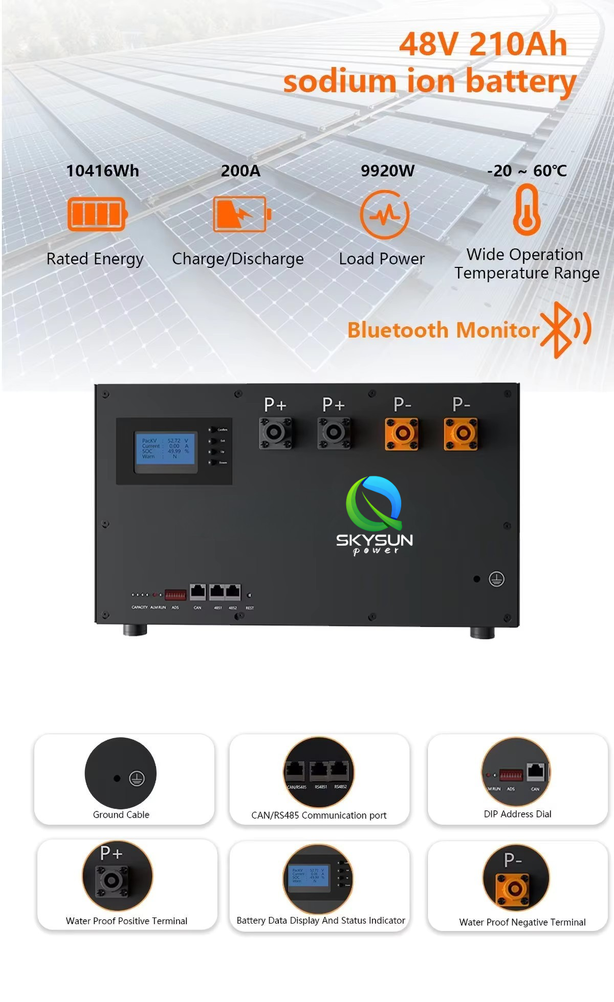 Batterie externe MASON-230N 51,2 V à monter soi-même, sans cellules (compatible avec les cellules CATL/GFB 206 Ah/230 Ah)