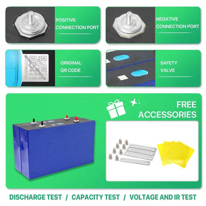 Cellule de batterie prismatique LFP LF560K 3,2 V pour système de stockage d'énergie EV MB56 628 Ah, 8 000 cycles