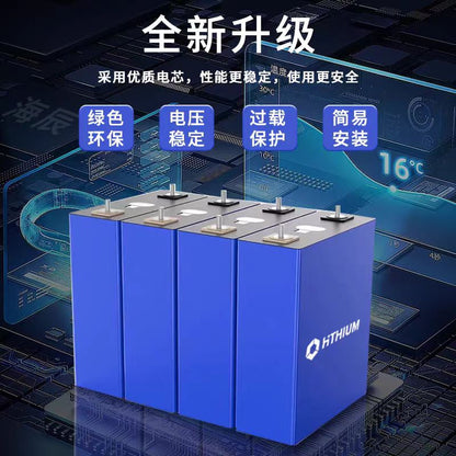 Cellules de batterie LiFePO4 au lithium de qualité A, 3,2 V, 314 Ah, rechargeables HSEV pour véhicules électriques, camping-cars et énergie solaire.