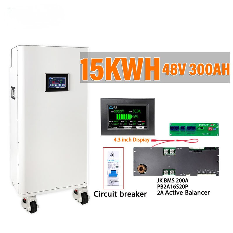 Boîtier de batterie LiFePO4 48 V JK 16S à monter soi-même, 280 Ah-314 Ah, stockage solaire 