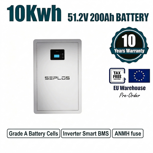 51.2V 200Ah LiFePO4 Wall-mounted and vertical installation Battery Pack – 10KWH Home Solar Energy Storage System