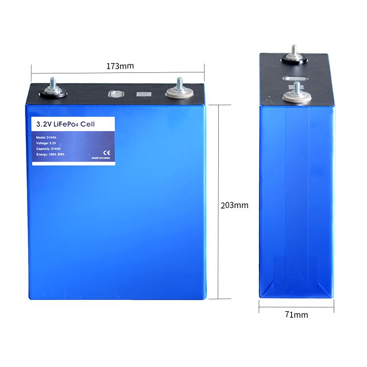 Batterie lithium-ion rechargeable Cornex 3,2 V 314 Ah LiFePO4 en stock. Capacité réelle atteignant 330-340 Ah.