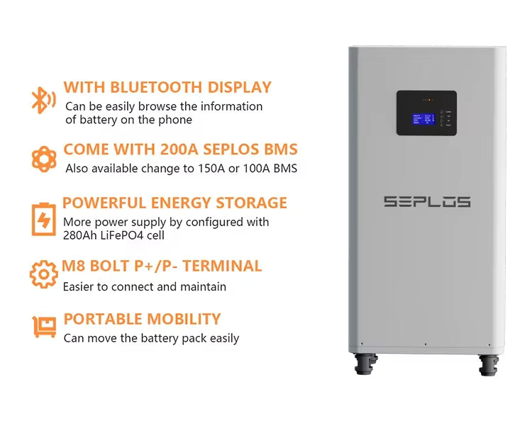 EU-Warehouse-Seplos 48V 51.2VMASON280 DIY Battery case Without Battery Cell (for CATL 280Ah/302Ah Batteries)