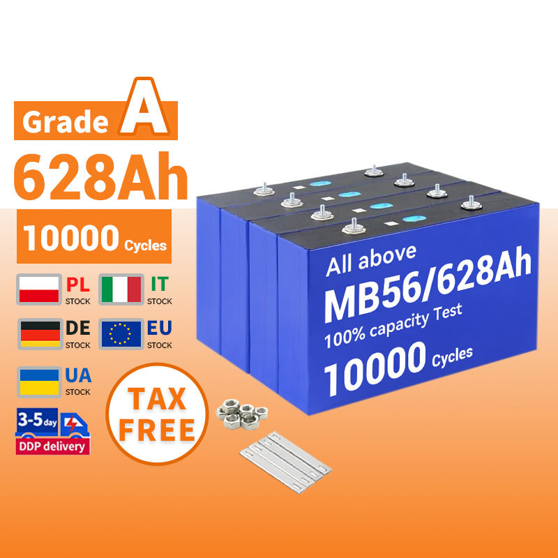 Cellule de batterie prismatique LFP LF560K 3,2 V pour système de stockage d'énergie EV MB56 628 Ah, 8 000 cycles