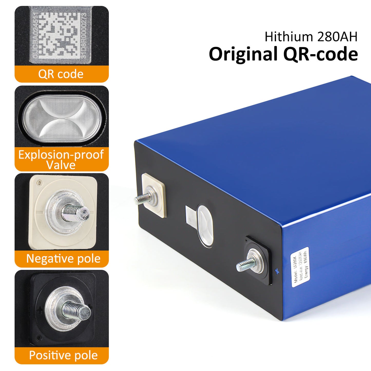 3.2V 280Ah Grade A Hithium HSEV LiFePO4 Zellen LiFePO4 Battery Cell for EV RV Solar Power