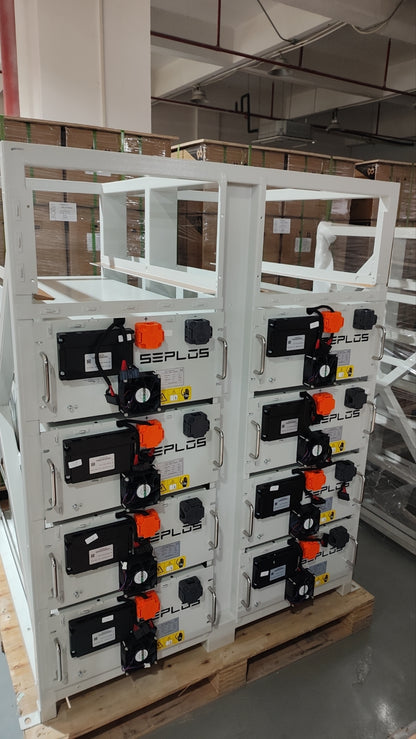 Akumulator LiFePO4 Seplos 200 kWh do montażu w szafie, 640 V DC, wysokiego napięcia, do komercyjnego magazynowania energii, zestawy akumulatorów BESS HV